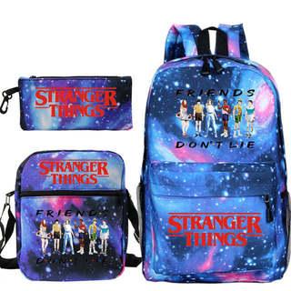 Phim Truyền Hình Mỹ Hàng Hóa Stranger Things Ba Lô Hợp Thời Trang Học Sinh Schoolbag Túi Đeo Vai Hộp Đựng Bút Chì Bộ Ba Mảnh 003