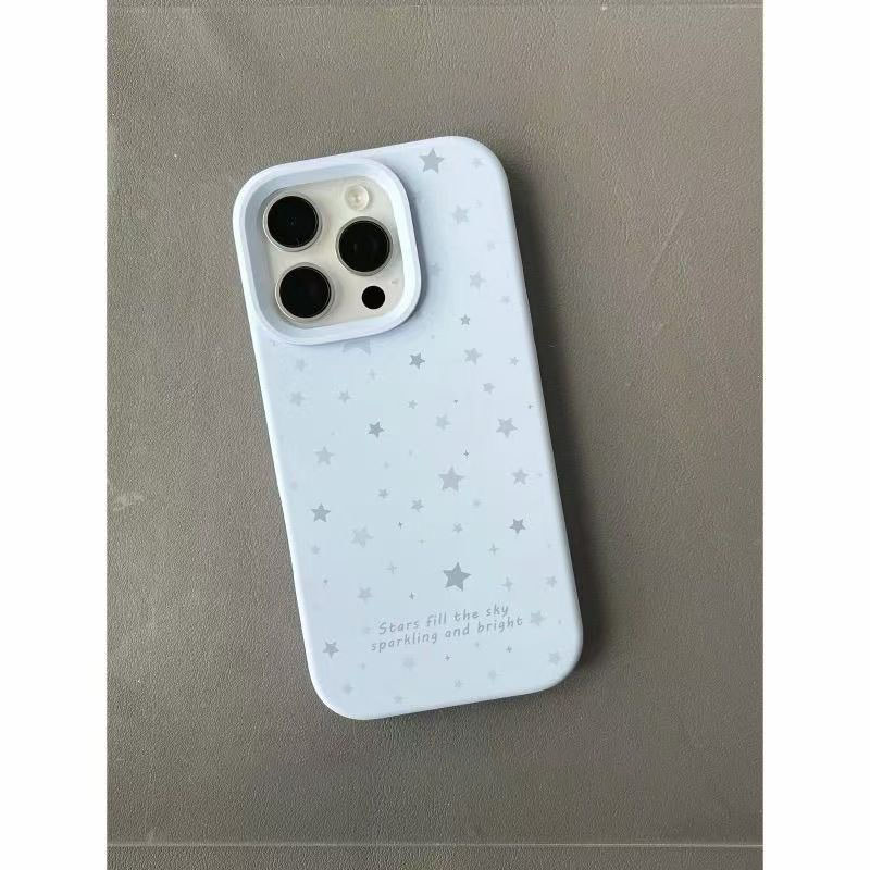 Tinh thể silicon lỏng cho trường hợp điện thoại 17/16promax iphone 15/14/13 nếp lớn lỗ X/XS/XR/7/8PLUS Ngôi sao đơn giản