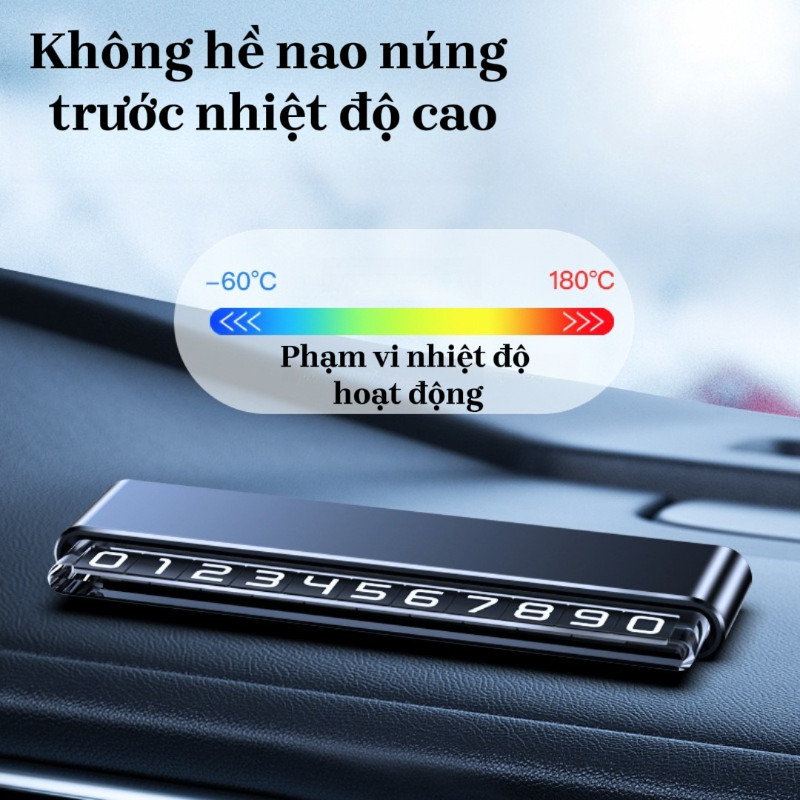 Bảng Số điện Thoại ô Tô Hợp Kim Nhôm Cao Cấp, Thiết Kế Mỏng  Ẩn Số Dễ Dàng, Để Đỗ Xe Tạm Thời Trên Taplo