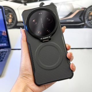 Thích Hợp Cho Xiaomi 17ultra Phiên Bản Leica Ốp Lưng Điện Thoại Xiaomi 17promax Kevlar Họa Tiết Ống Kính 17pro Vỏ Từ Tính