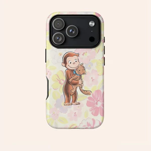 Họa tiết mèo ôm khỉ dễ thương Thích hợp cho iPhone 17Promax 16Pro 15 11 12 13 14 xs XR 17Air Vỏ cứng hai lớp chống sốc NCNJ