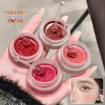 [GRAND-t] Son kem bùn đóng hộp Son kem dưỡng ẩm Velvet Matte Mousse Solid Lip Gloss Cheek Blush Cream Tint Lips Mỹ phẩm