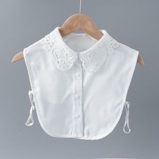 Khăn Choàng Quấn Cổ Ren Trắng Đen Joyfullife - Phụ Kiện Thời Trang Dễ Tháo Rời Cho Nữ Và Bé Gái