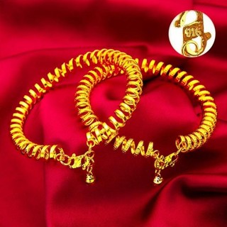 Vòng tay titan mạ vàng thiết kế hoa, phù hợp mọi kích thước cổ tay
