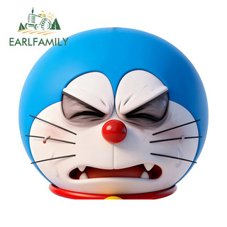 EARLFAMILY Devil Doremon Peeker 3D Xe Ô Tô Dán Xe Máy Ván Trượt Vali Kính Chắn Gió Mũ Bảo Hiểm JDM Vinyl Decal Vui Nhộn Trang Trí Chống Trầy Xước