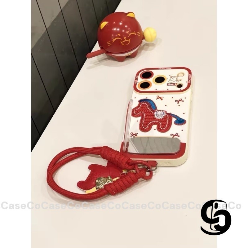 Ốp Lưng Cho Realme C75 C67 C63 C65 C15 C25 C35 C55 Note 50 C33 C21 C12 C51 C11 C30 Vỏ vòng tay ngựa đỏ năm mới