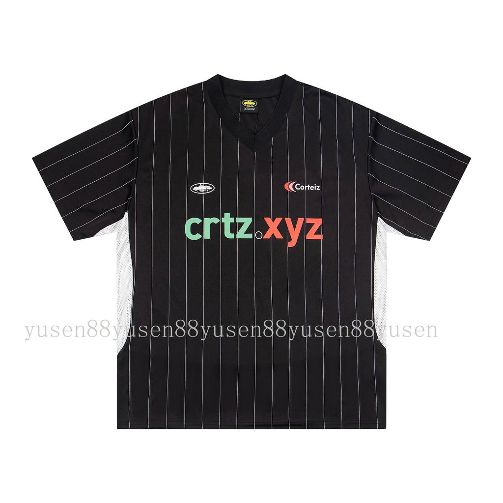 Chất lượng cao co * eiz Evil * Áo Jersey cổ chữ v Island Tay ngắn Thiết kế Niche Đồ thể thao khô nhanh Top