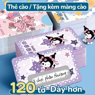 Thẻ cào hoạt hình - Quà tặng dễ thương 2026, combo 120 thẻ hấp dẫn, trúng thưởng may mắn và lời chúc ngọt ngào