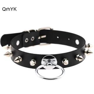 Chocker cổ da PU phong cách punk rock và bondage cho nữ