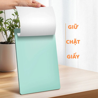 Bìa kẹp tài liệu học sinh A4 tiện dụng - Bìa nhựa trình ký một mặt, kẹp inox chắc chắn, màu sắc tươi sáng