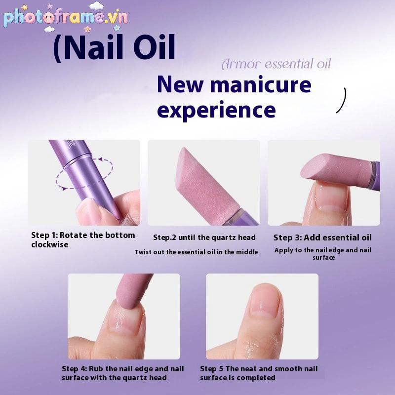 Photoframe 3In1 Gốm Nail Cuticle Oil Brighten Dưỡng Ẩm Móng Tay Loại Bỏ Lớp Biểu Bì Bút Ngăn Ngừa Tổn Thương Móng Tay Dụng Cụ Chăm Sóc Làm Móng Tay VN