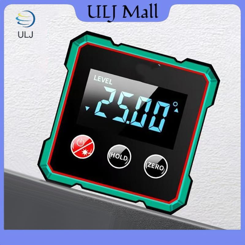 ULJ 360° Công cụ tìm góc kỹ thuật số từ tính với thước đo Laser điện tử Type-C Sạc LCD Công cụ đo độ cản điện tử.