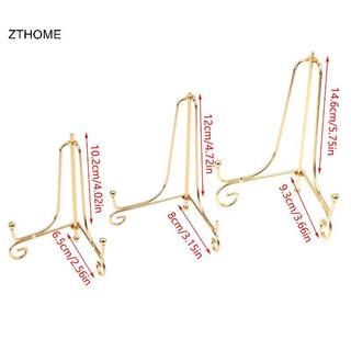 ZTHOME Vàng Sắt Hiển Thị Đứng Thủ Công Braet Giá Đỡ Sách Ảnh Bệ Bát Đĩa Khung Đĩa Hình Ra Easel Lưu Trữ Trang Trí HOT