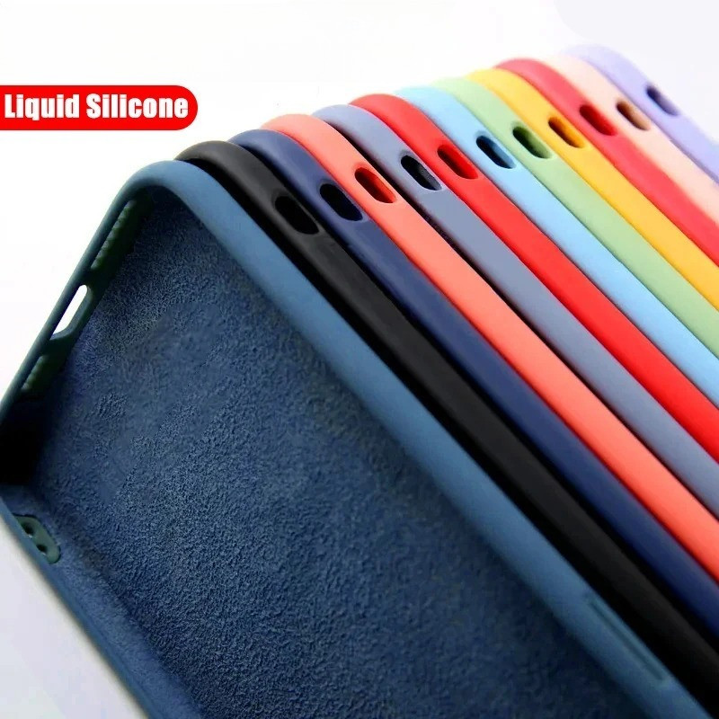 Ốp Điện Thoại Cạnh Thẳng Lỏng Cho Samsung Note 10 20 9 Ultra Plus Pro Ốp Lưng Chống Sốc Chất Lỏng Nhà Ở Bảo Vệ Mặt Sau Điện Thoại