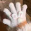 Găng tay tai mèo thỏ hồng pom-pom sang trọng cho sinh viên mùa đông, phù hợp làm quà Noel