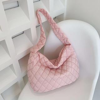 Túi đeo vai kẻ sọc WOAY Cotton có đệm nhẹ Túi đeo nách lớn