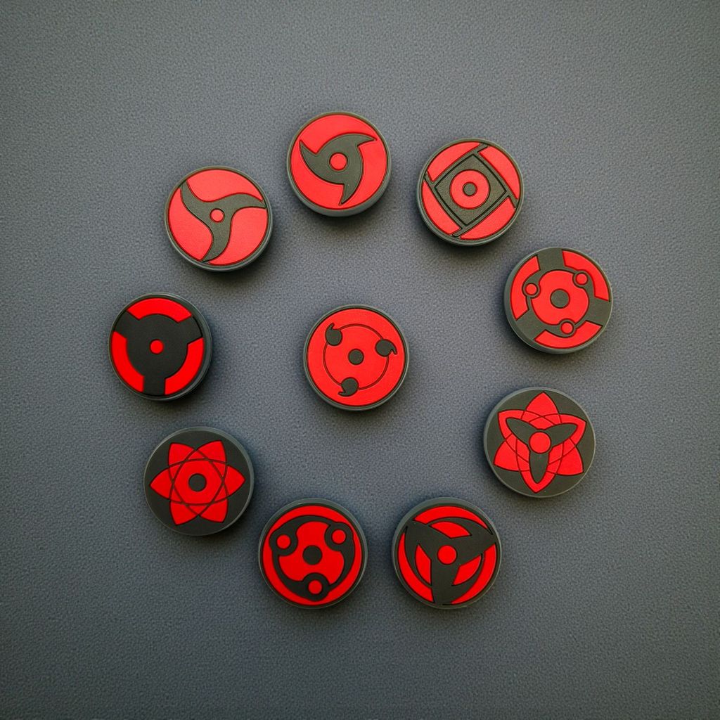 Set charm gắn dép cross SHARINGAN, Nút gắn sticker Anime Naruto trang trí hoạt hình CROSS TREND