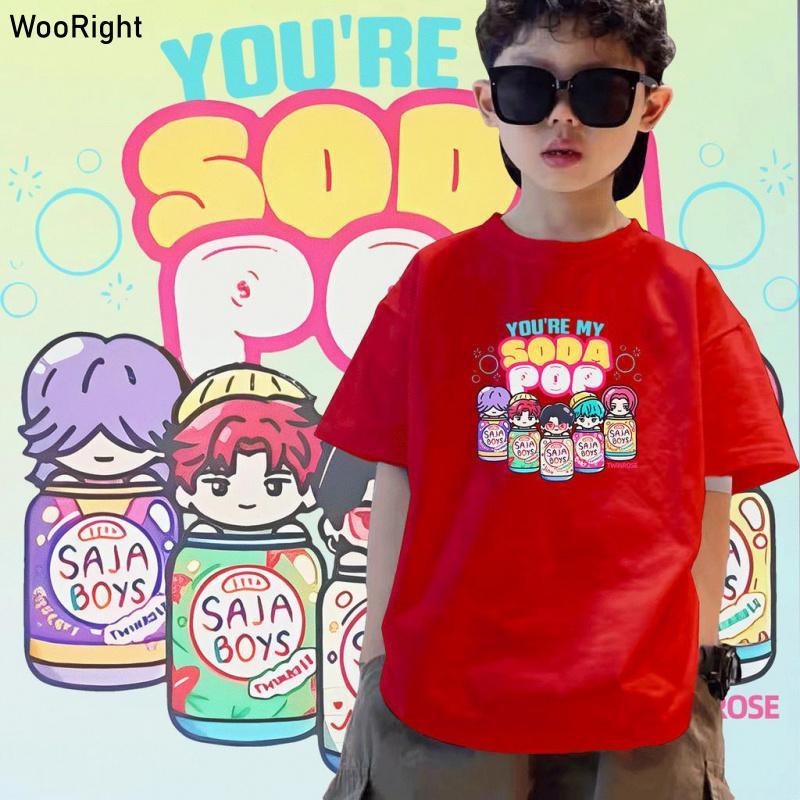 Soda Pop Sa Ja Boys, 100~150cm, áo nhỏ, mềm cotton, thoải mái, Form tăng size