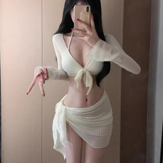 『 Brelira 』 Giảm Béo Gợi Cảm Chống Tia UV Dài Tay Thoáng Khí Vải Vách Ngăn Bikini Bộ 3 Miếng Cho Đi Biển Khu Nghỉ Dưỡng Nữ Đồ Bơi