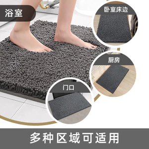 Thảm Lau Chân Chenille Lông Dài Dày Dặn - Thấm Nước Tức Thì Khô Thoáng Nhanh - Đế Chống Trượt Cho Nhà Tắm & Phòng Ngủ