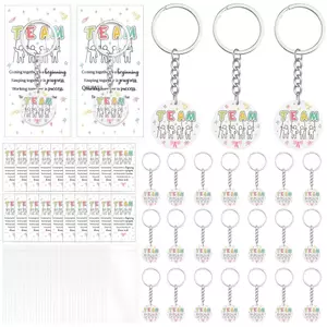 QIUWU 20 Bộ Quà tặng đánh giá cao đội ngũ Móc khóa Acrylic với thẻ truyền cảm hứng Túi quà tặng làm việc theo nhóm số lượng lớn cho dự án công việc thể thao.