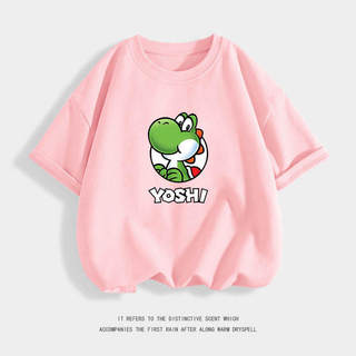 Bộ sưu tập hợp tác giữa Super Mario và Yosica dành cho bé trai, áo thun mùa hè cho trẻ em.