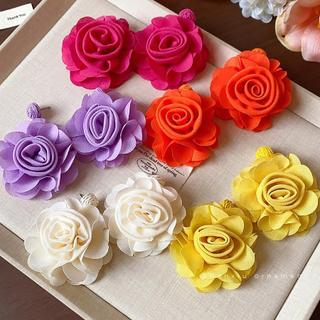 Bông tai hoa voan cỏ thời trang và đơn giản cho nữ