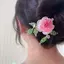 Kẹp Tóc Phong Cách Mới - Màu Đỏ Pha Lê, Đính Cườm Cho Cô Dâu và Tóc Cuộn