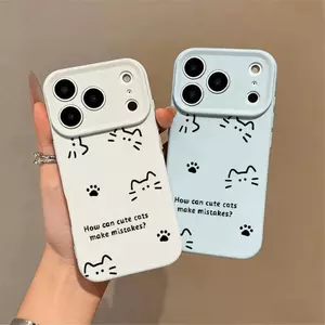 Cat Claw dấu chân trích dẫn cho 16 trường hợp iPhone 17Air gạo nếp trường hợp 14 13 11Pro