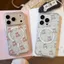 Wave Dot tình yêu Sleepcap Bear cho iPhone 17air trường hợp điện thoại 16pro Nhật Bản Hàn Quốc 15 mới 14pro hút từ 13