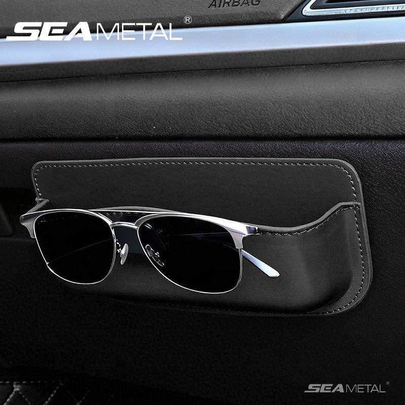 SEAMETAL Xe Sắp Xếp Túi Dành Cho Xe Ô Tô Hộp Bảo Quản Thu Thập Túi Thẻ Điện Thoại Chìa Khóa Dán Hộp Tự Dính Bảo Quản Ô Tô Túi