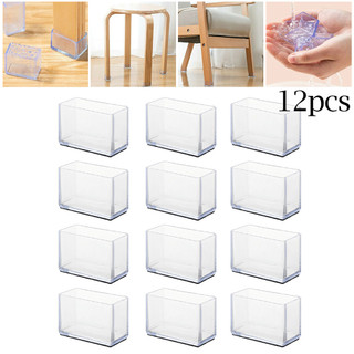 [FUXIN] Vỏ hình chữ nhật chân ghế PVC 12 X cho đồ nội thất Tấm bảo vệ sàn chân bàn