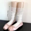 NICOLOO 1 Đôi Tất Cao Đến Đầu Gối, Tất Dài Viền Ren Cotton, Y2K Phong Cách Nhật Bản Chống Mồ Hôi Chống Mùi Tất Bé Gái