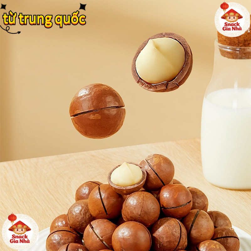 500gHạt macca daklak sấy chín (còn vỏ),Bổ dưỡng và tốt cho sức khỏe