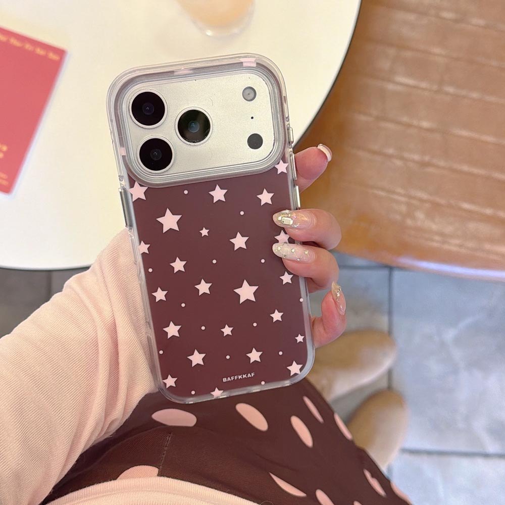 Ốp Lưng Cứng Tương Thích Với iPhone 13 14 14Pro 14ProMax 15 15Pro 15ProMax 16 16Pro 16ProMax 17 17Pro 17ProMax Ốp Họa Tiết Điểm Sóng Ngôi Sao
