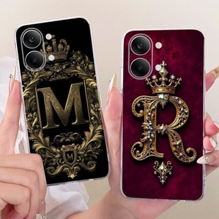 Dành Cho Xiaomi Redmi Turbo 5 Max Turbo5 5G 2026 Vương Miện Thời Trang Chữ Cái Ban Đầu Cặp Đôi Vỏ Điện Thoại Silicon Mềm TPU
