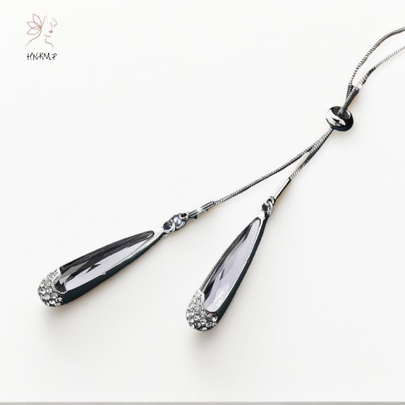 Hồ Necklace Pha LêVintage - Áo Len Dây Chuyền Thời Trang Giọt Nước, Thích Hợp Cho Tiệc Cưới
