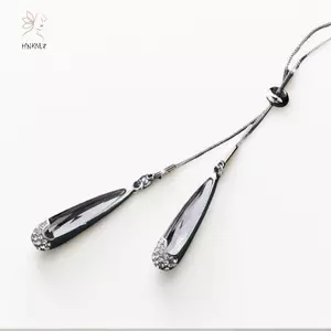 Hồ Necklace Pha LêVintage - Áo Len Dây Chuyền Thời Trang Giọt Nước, Thích Hợp Cho Tiệc Cưới