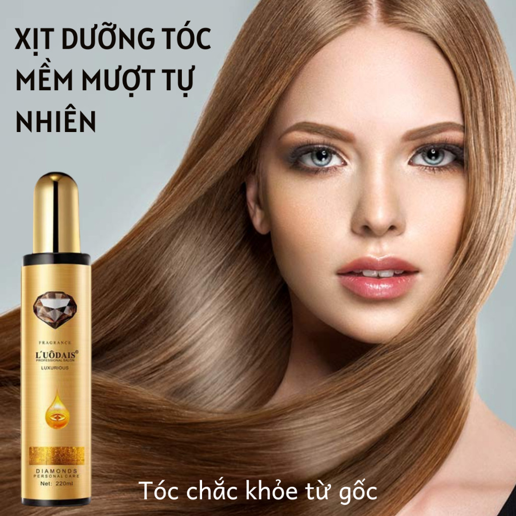 Xịt Nước Hoa Dưỡng Tóc Suôn Mượt Tự Nhiên Giảm Khô Xơ, Gãy Rụng, Giảm Tình Trạng Trẻ Ngọn Hương Thơm Hoa Hồng Dịu Nhẹ