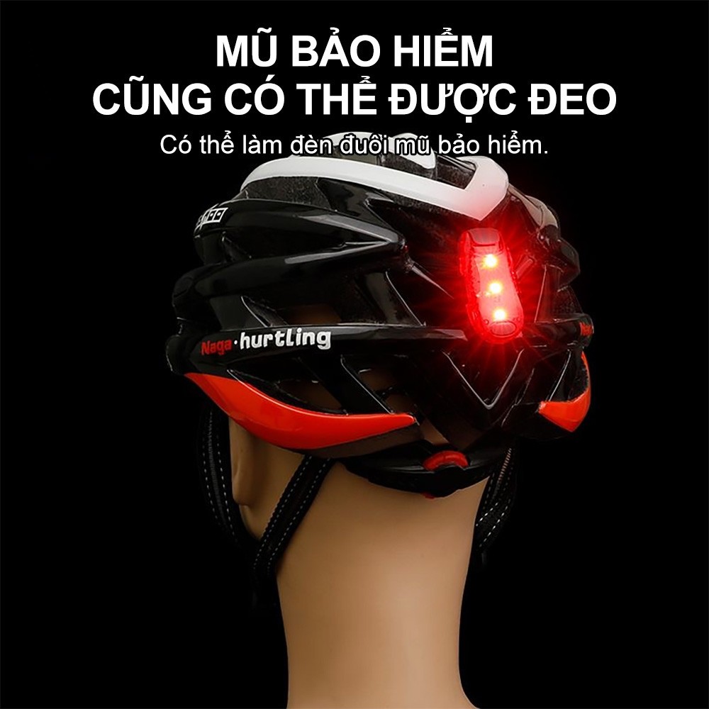 Đèn LED Đuôi Xe Đạp Kẹp Đèn Cảnh Báo An Toàn Mini Phía Sau Đèn Cảnh Báo Nhấp Nháy Chạy Bộ Cho Chạy Bộ chó, Đi Xe Đạp