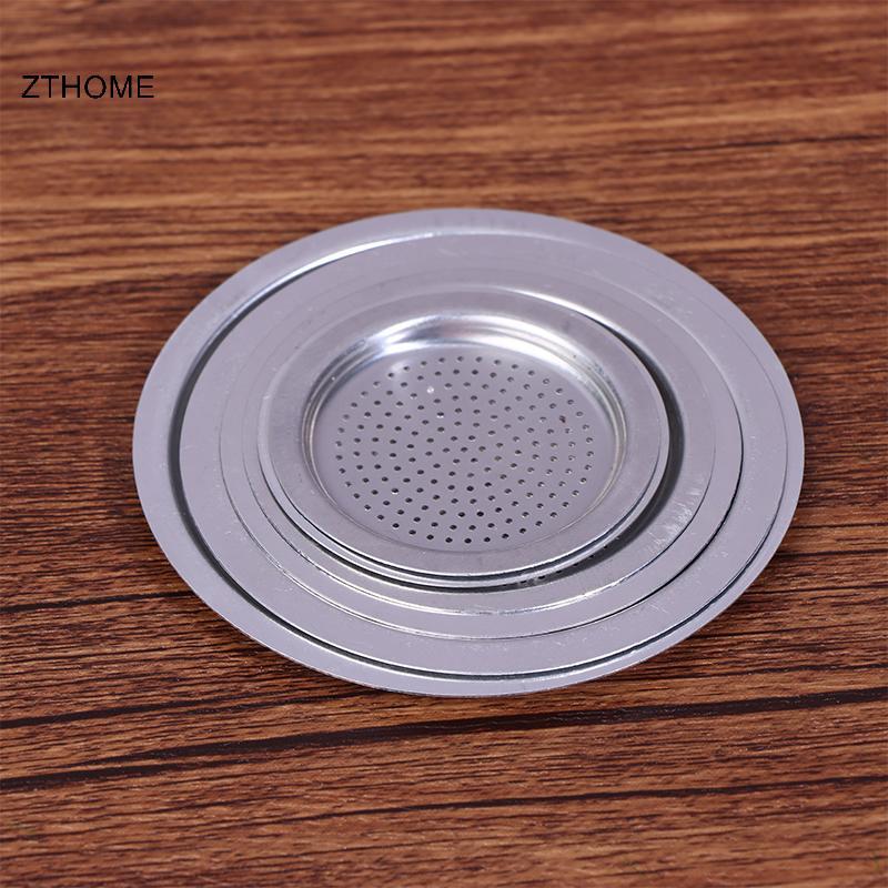 ZTHOME 4 Cái / bộ 3 Miếng Đệm Silicon + Bộ Lọc Nhôm Moka Pot Chai Cà Phê Có Thể Thay Thế Bằng 1 / 2 / 3 / 6 / 9 / 12 Cốc Cà Phê HOT