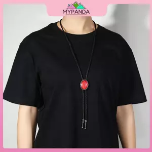 MYPANDA Bolo Tie Da cổ điển dành cho Nam, Phong cách Cowboy với Đá Quý Acrylic