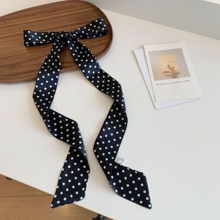 Phong Cách Hàn Quốc Chấm Bi Niche Lụa Khăn Buộc Cổ Dây Buộc Tóc Streamer Nữ Cao Cấp Cảm Giác Khăn Mùa Xuân Mùa Hè Mỏng Phong Cách Bảo Vệ Cổ Khăn Dài 26.3.13 OPYG