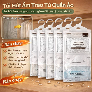 🔥Một túi dùng được đến 60 ngày! Túi hút ẩm treo trong tủ quần áo / Túi khử mùi / Túi hút ẩm tiện lợi và nhanh chóng/Túi hút ẩm treo/túi hút ẩm và chống nấm mốc ở ký túc xá/túi hút ẩm gia dụng/ túi hút