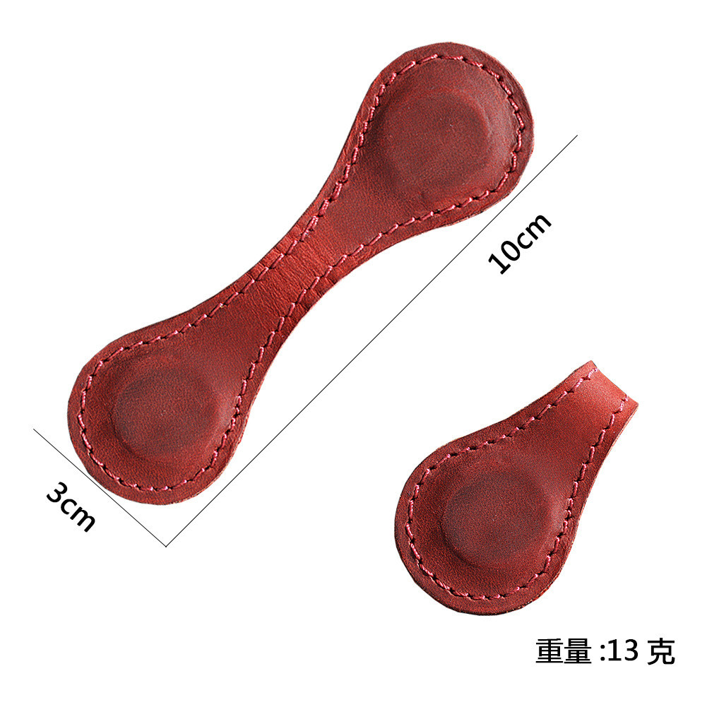 Hàng sẵn có Crazy Horse Leather Hai mặt Từ tính Bookmark Clip Handmade Lớp đầu tiên Sổ tay da bò Trang trí sáng tạo dễ thương HBJ7