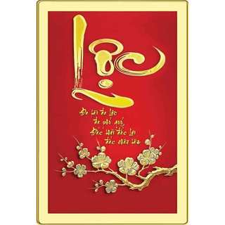 Tranh Thư Pháp mẫu mới 02 tráng gương