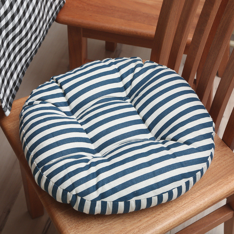 Đệm ngồi vải lanh cotton phong cách Nhật Bản tatami, tròn, nâng cao, dùng cho bàn ăn, ghế