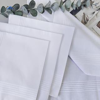 Khăn Tay Cotton Mềm Mại Cho Quý Ông - Trắng, 6/12 Chiếc