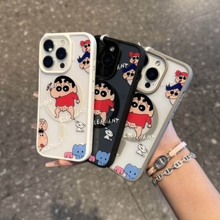 Phim Hoạt Hình Vui Vẻ Crayon Shin Chan Trường Hợp Điện Thoại Cho iPhone 16 15 14 13 12 11 Pro Max X XS XR 7 8Plus SE2020