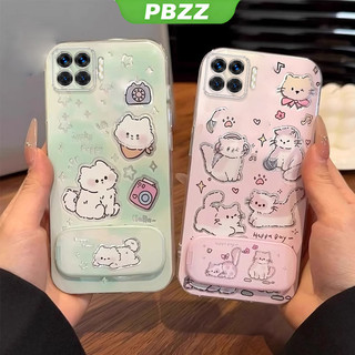 Ốp Lưng Cho OPPO A93 4g F17 PRO OPPO Reno 4F reno4 F Vỏ Điện Thoại Vỏ Mềm Bảo Vệ Silicon Chống Sốc Trong Suốt Thiết Kế Mới Thẩm Mỹ CARTOON CAT Có Giá Đỡ TYYMZJ01